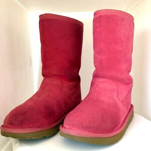 Title: UGG Classic Short Zip Pink Boots (Youth 4 / Women’s 6)